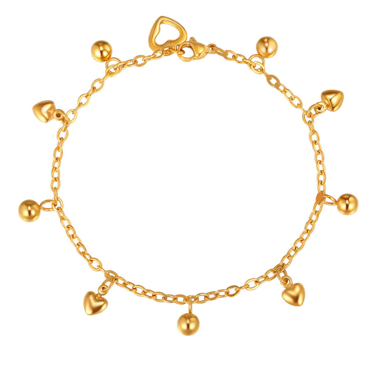 Heart Stainless Steel Anklet
