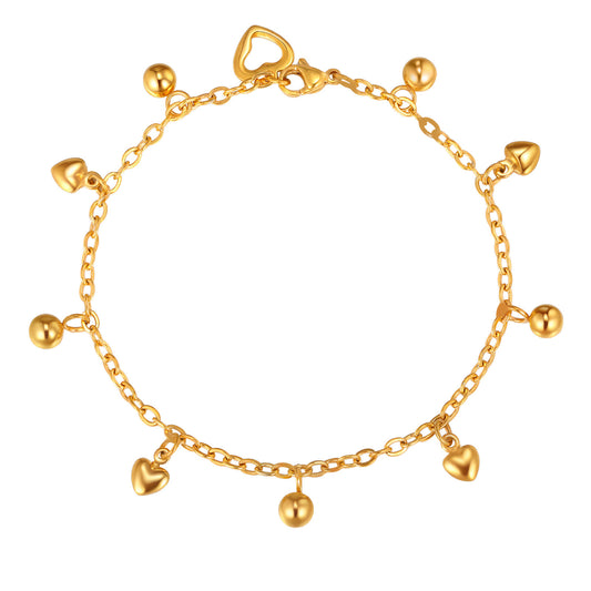Heart Stainless Steel Anklet