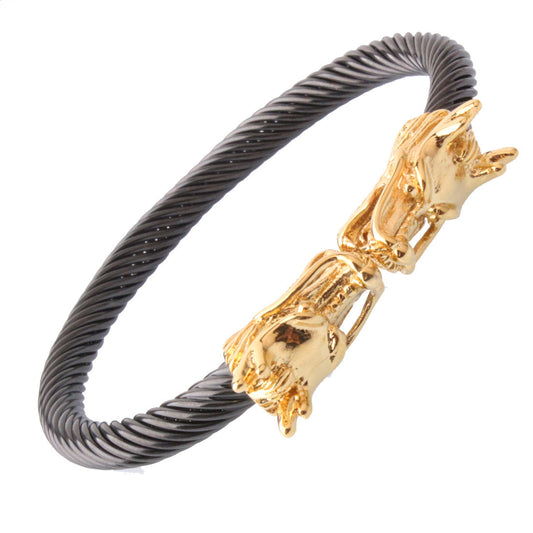 Planderful Everyday Genie For Men Titanium Steel Bracelet Durable Punk Style Everyday Wear