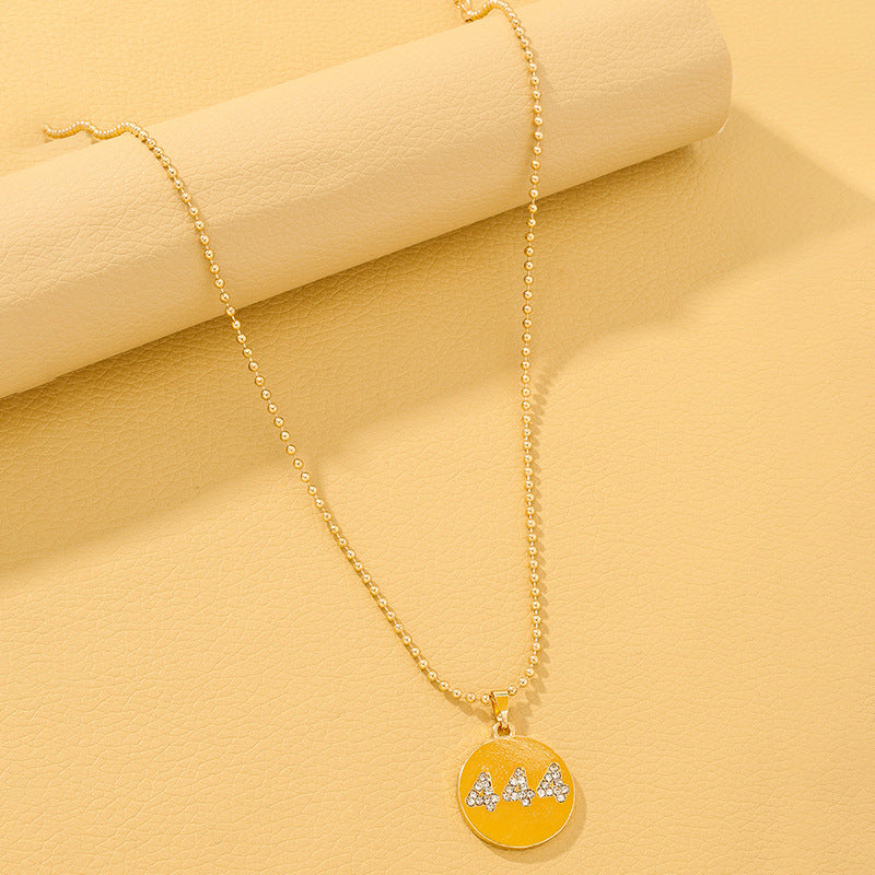 European Charm Metal Digital Pendant Necklace - Wholesale Women's Jewelry