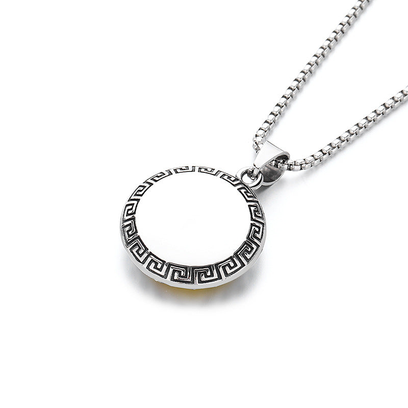 Steel Necklace – Elegant Nepalese Prajna Eye