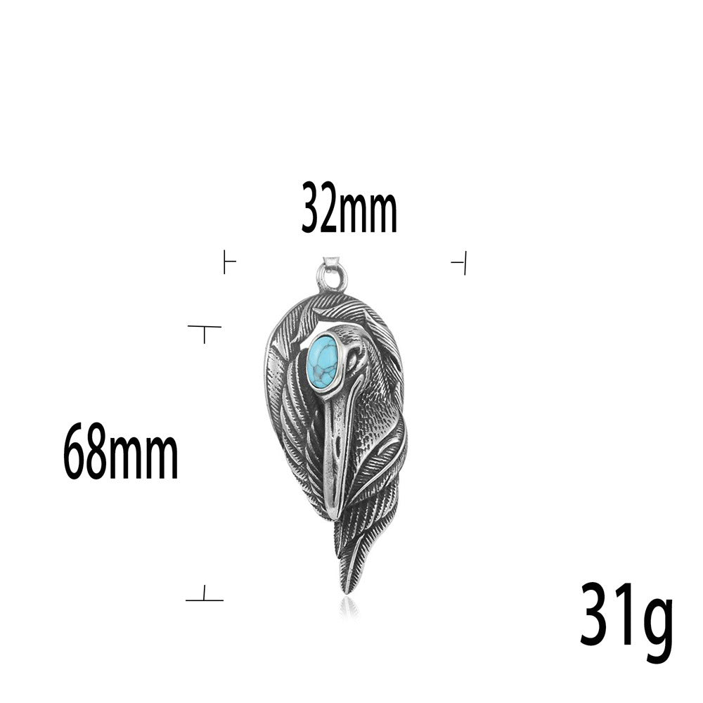 European And American Stainless Steel Animal Flamingo Pendant