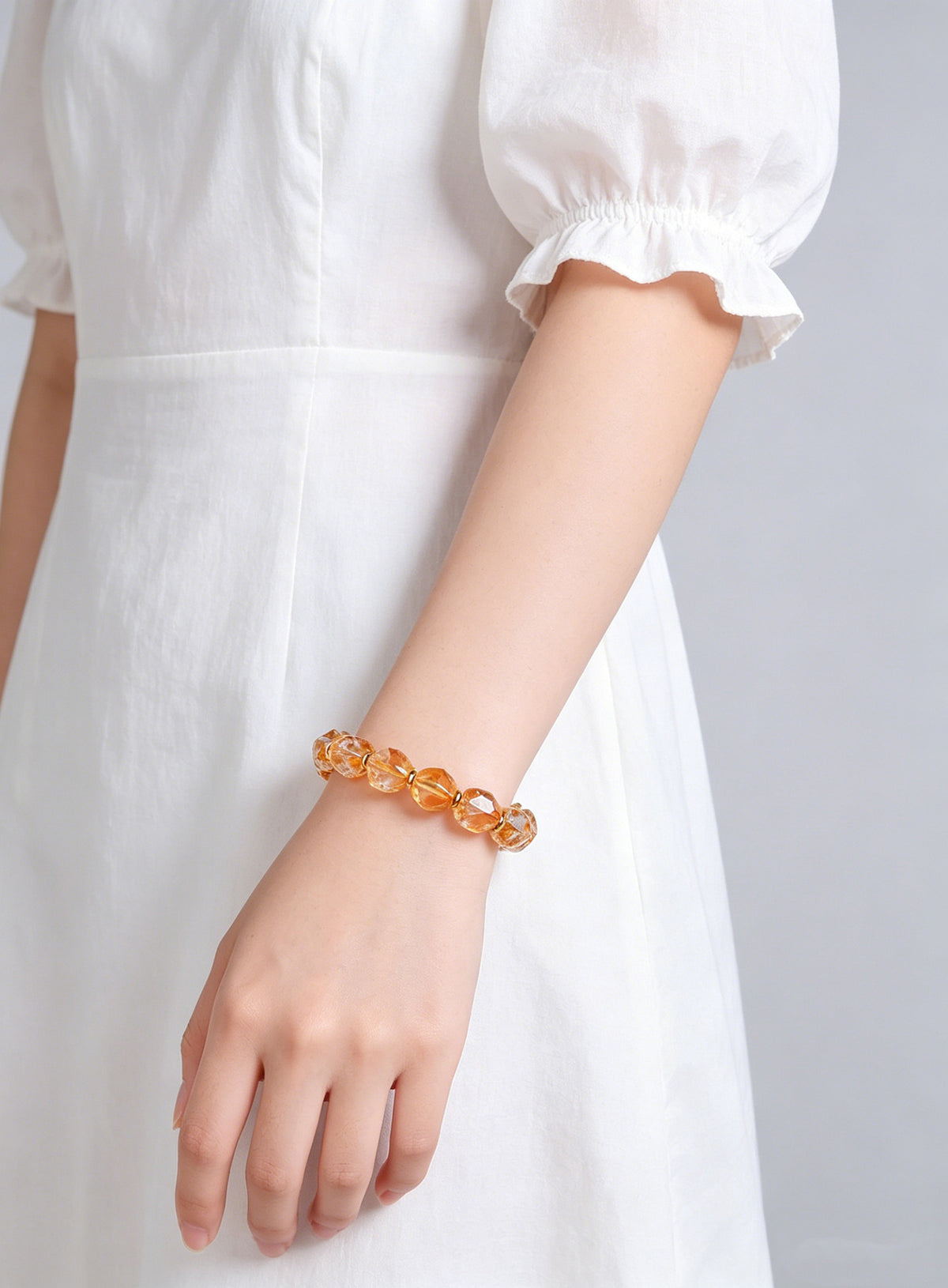 Citrine Lucky Bead Bracelet