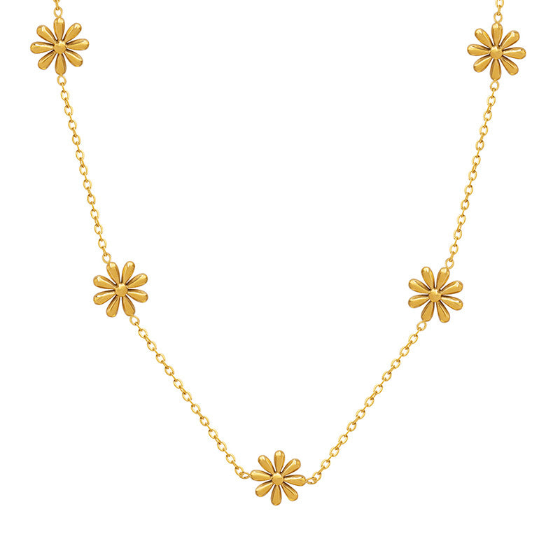 Enchanting Daisy Titanium Necklace from Planderful Collection