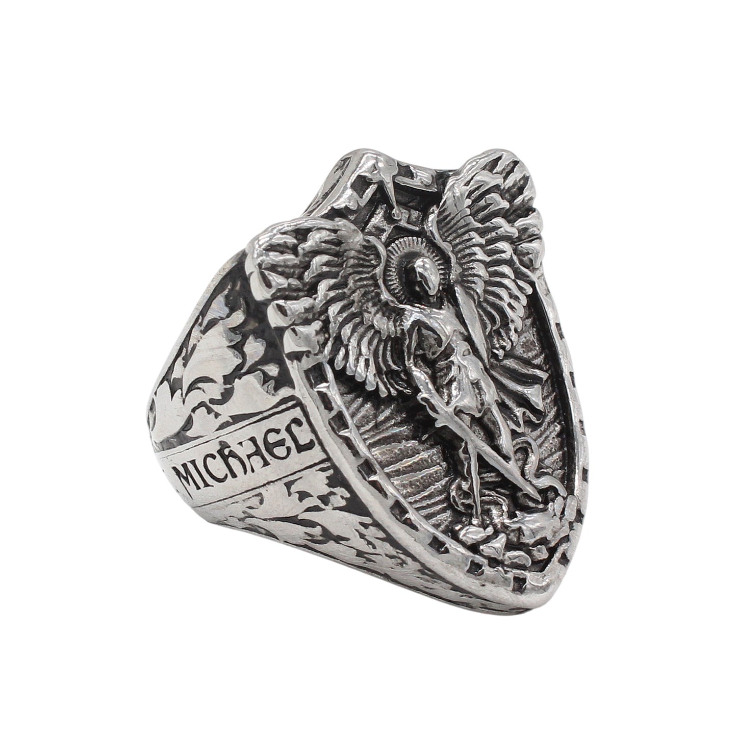 Planderful Jewelry Guardian Angel Wings Ring Steel