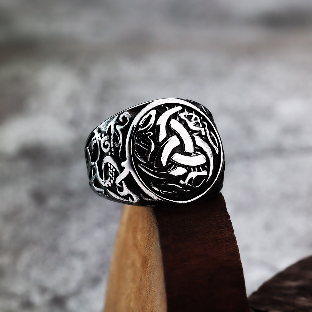 European and American Style Fashion Viking Celtic Knot Men's Ring
