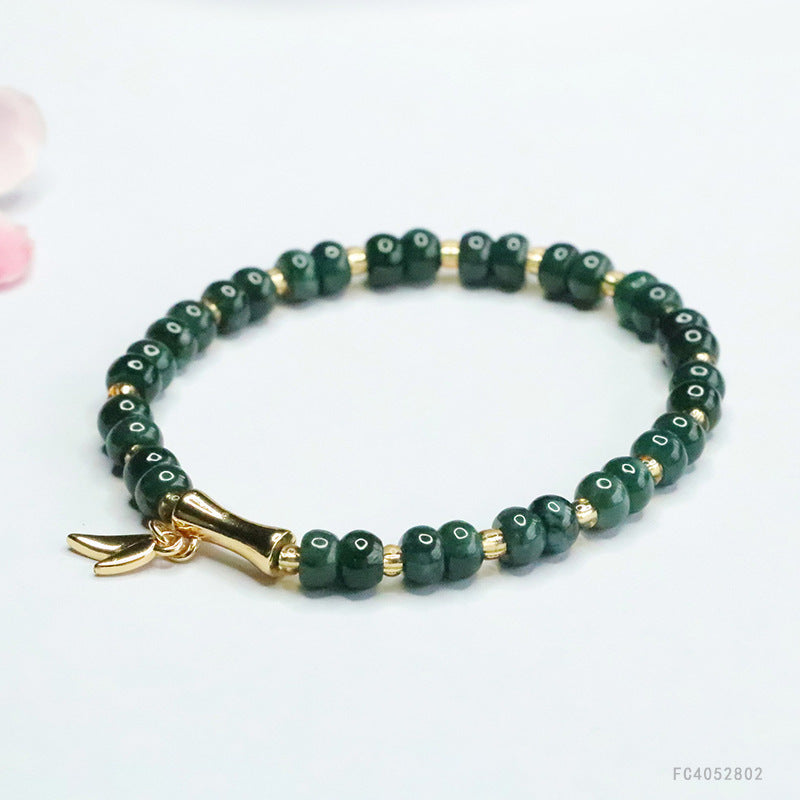 Blue Water Jadeite Abacus Bead Style 3 Bracelet