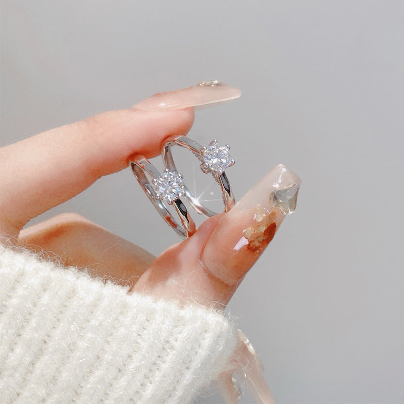 Crown Moissanite 925 Sterling Silver Ring