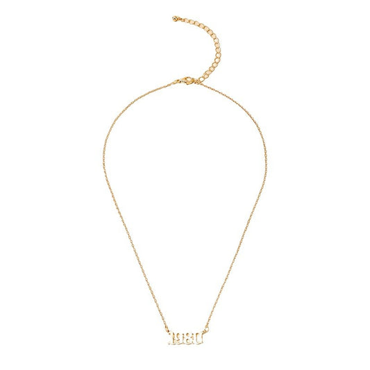 Customized Year Necklace for Women, Stylish Birthday Jewelry Set