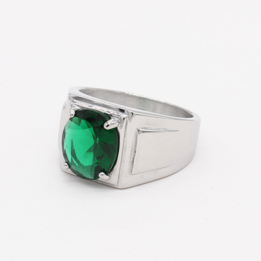 Planderful Zircon Ring Unisex Titanium Steel Jewelry For Men And Women Everyday Genie Collection