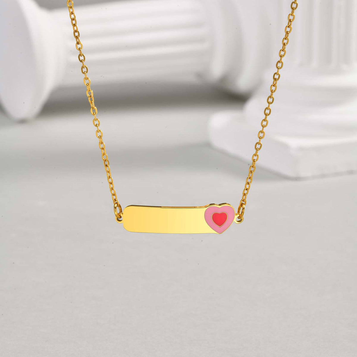 Stainless Steel Cross Heart Necklace