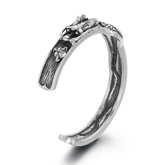 Planderful Dragon Zodiac Bracelet For Men Titanium Steel