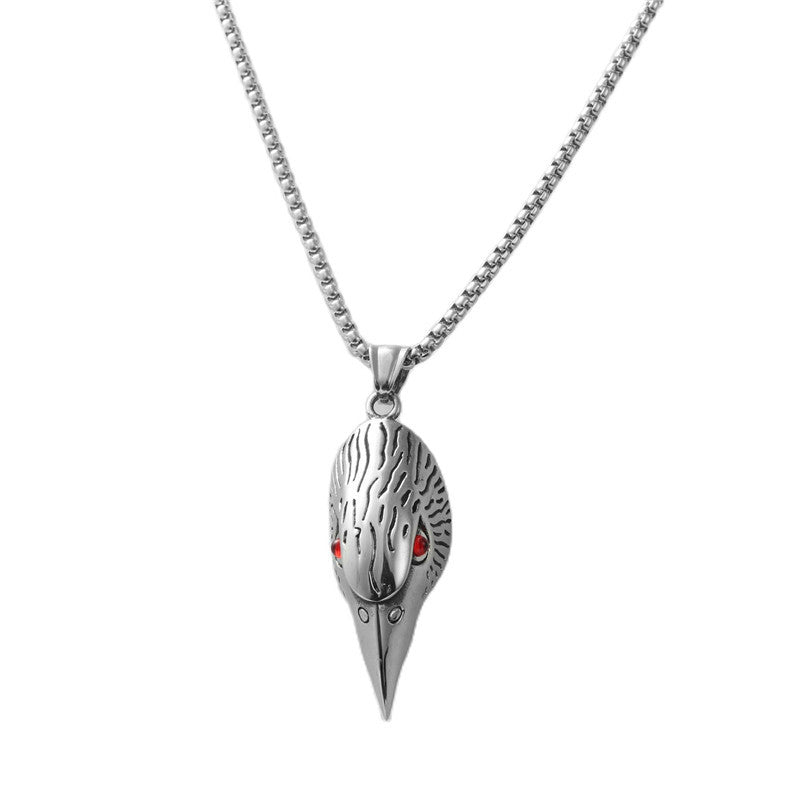Trendy Men's Titanium Steel Eagle Pendant Necklace - Personalized Retro Animal Design