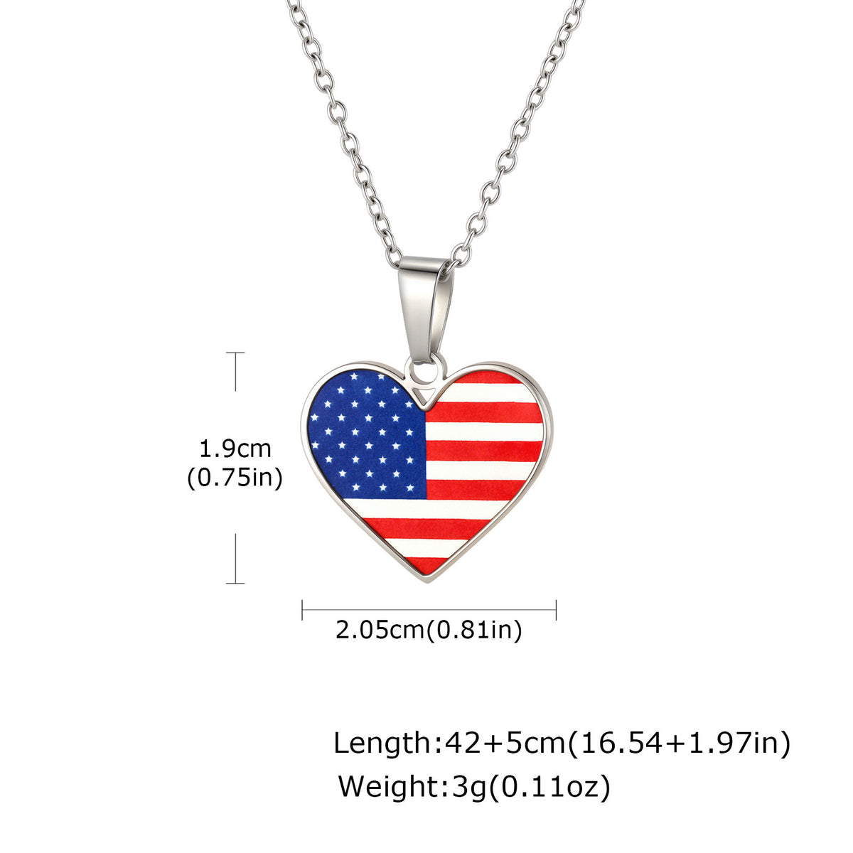 Men And Women Flag Stainless Steel Necklace