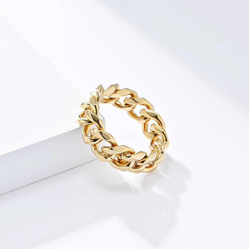 European And American High-End Stainless Steel Chain Ring