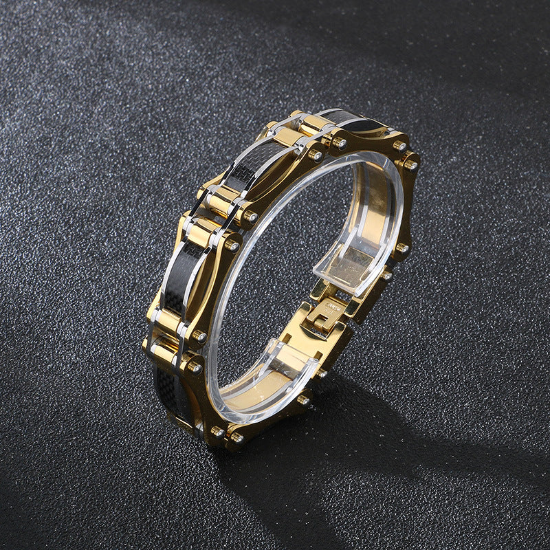 Planderful Carbon Fiber Titanium Bracelet For Men Versatile