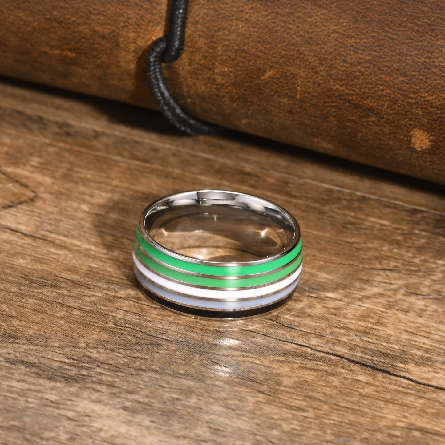 Colorful Titanium Steel Bunting Rings For Men Planderful