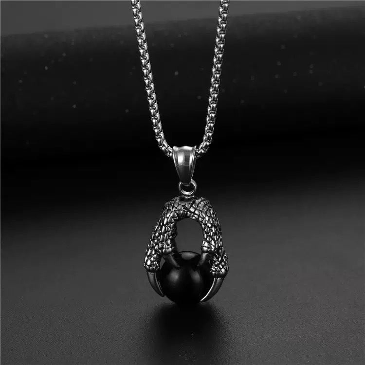 Stainless Steel Eagle Claw Pendant Necklace For Men By Planderful Stylish Hip Hop Fashion