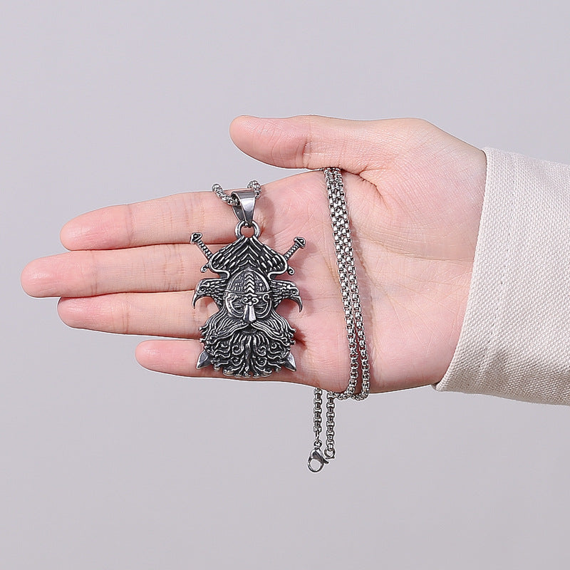 Stainless Steel Necklace – Statement Hip Hop Pirate Pendant