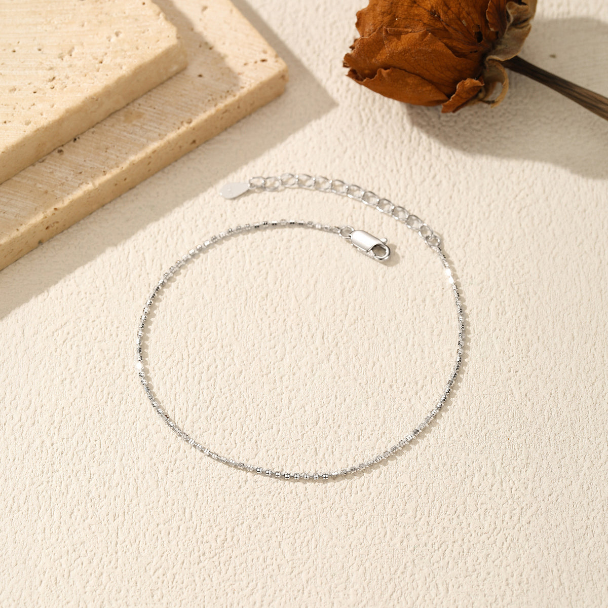 925 Sterling Silver Petite Bead Bracelet