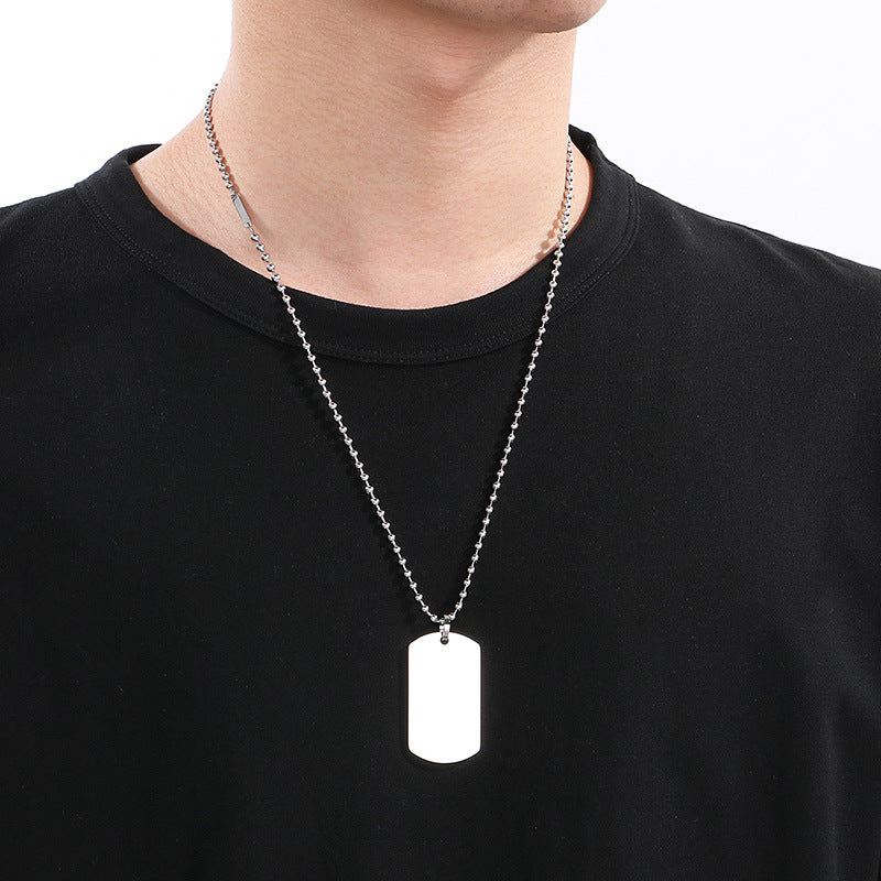 Planderful Men Titanium Steel Versatile Bead Chain Necklace