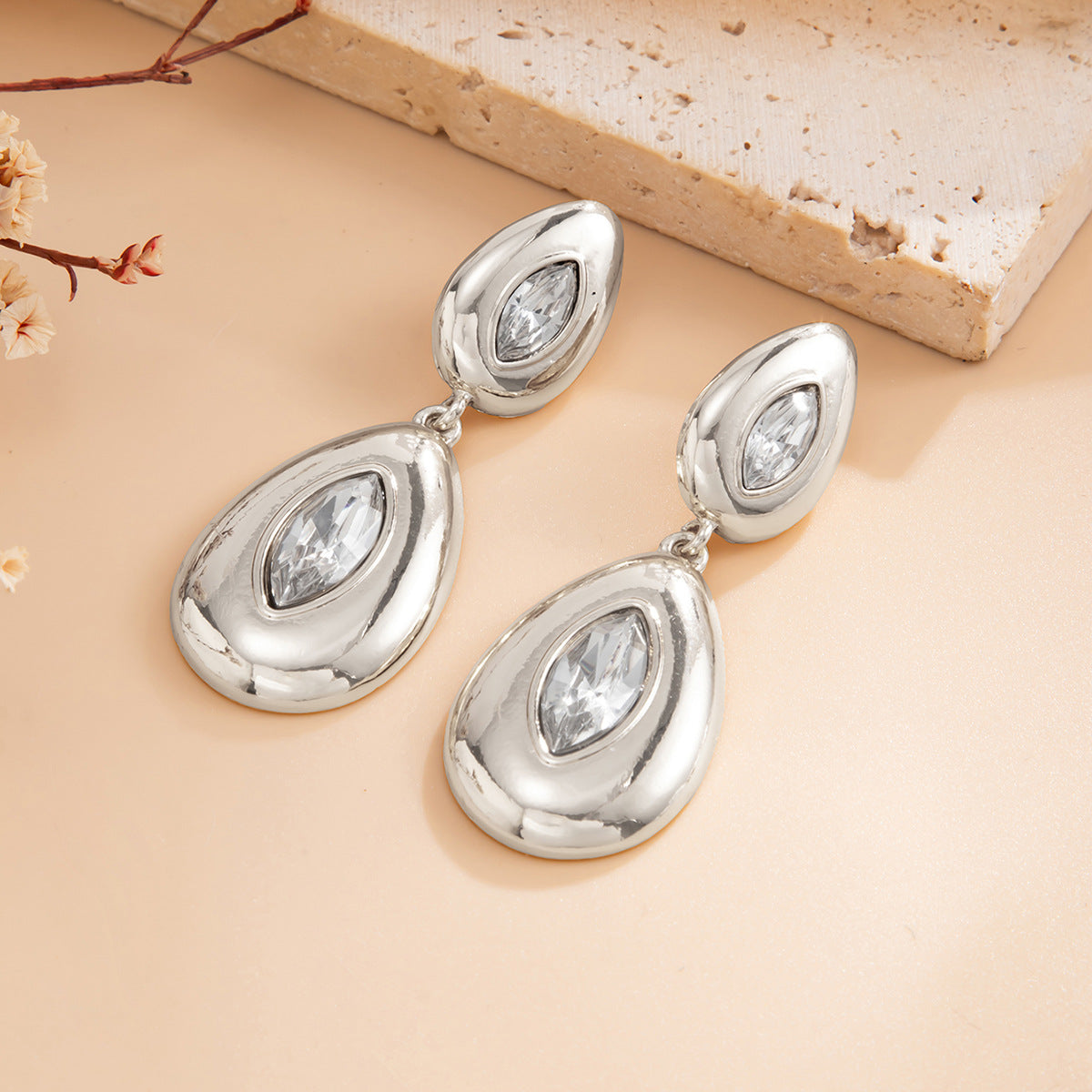 Planderful Teardrop Zircon Drop Earrings For Effortless Everyday Professionals Vienna Verve