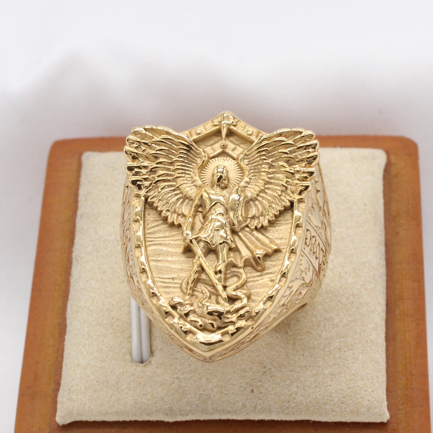 Planderful Jewelry Guardian Angel Wings Ring Steel