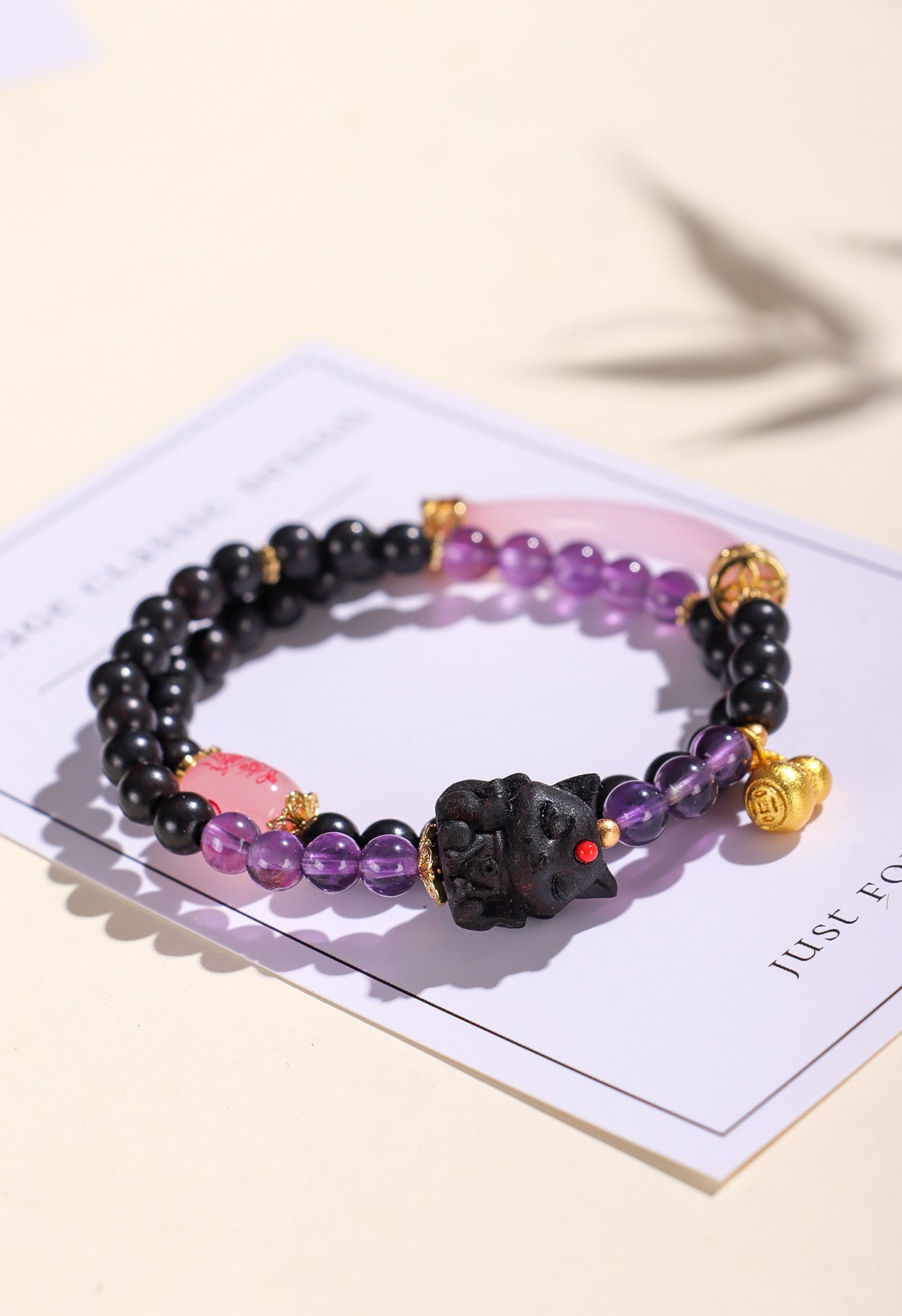 Planderful Fortune's Favor Bracelet – Original Design with Pink Agate and Amethyst