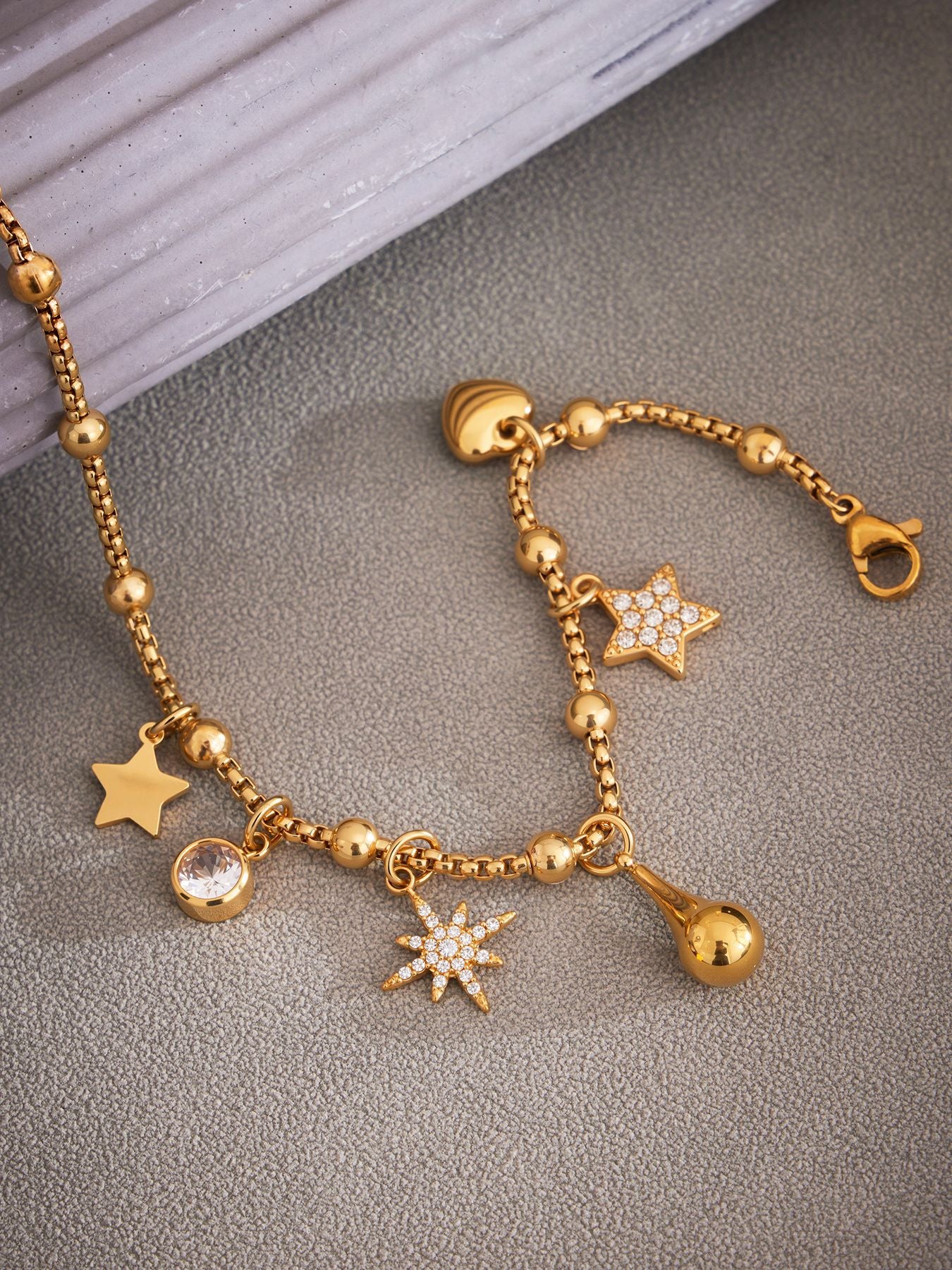 Planderful Medieval Zircon Bracelet For Women Gold Plated