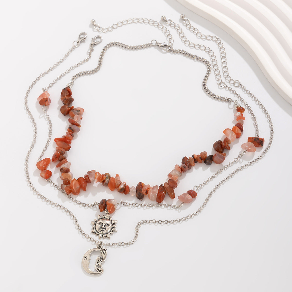 Ethnic Sun & Moon Statement Necklace