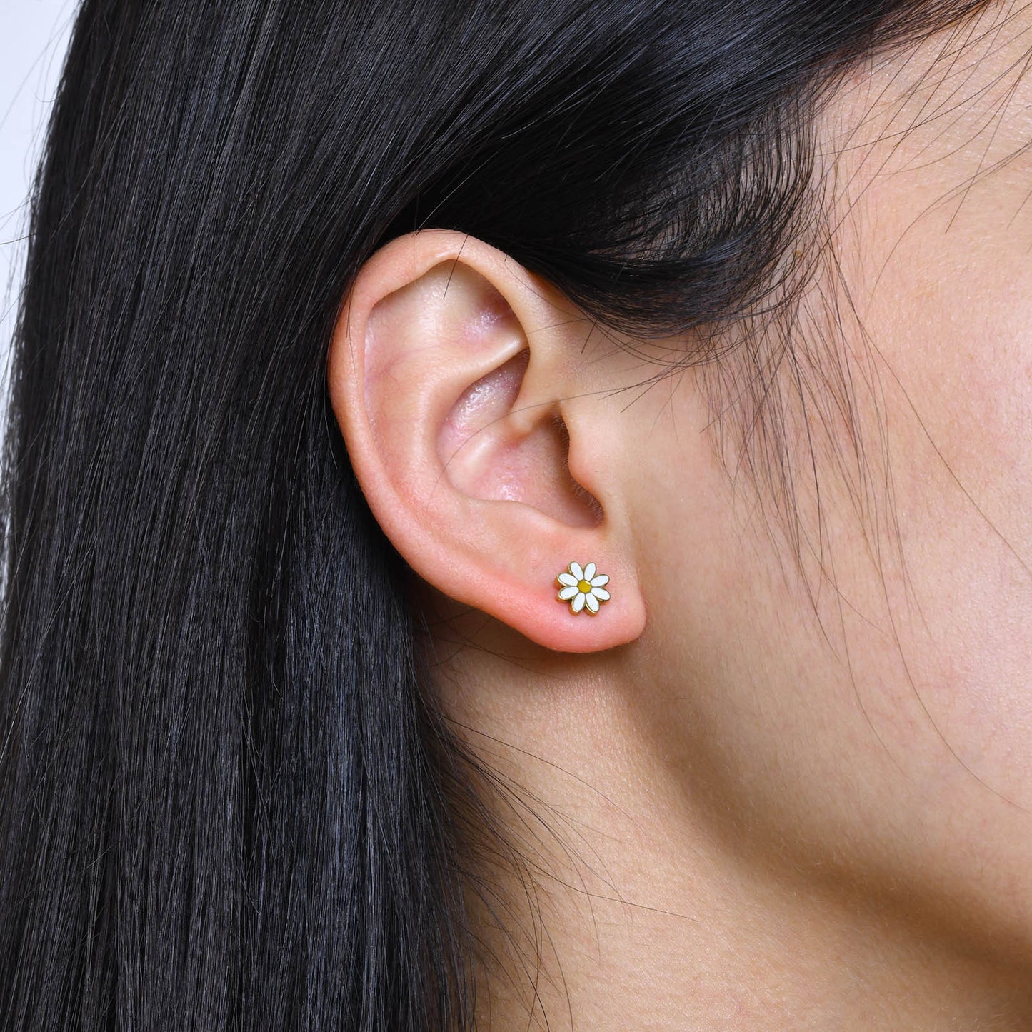 Stainless Steel Fashionable Fresh Epoxy Watermelon Clover Earrings