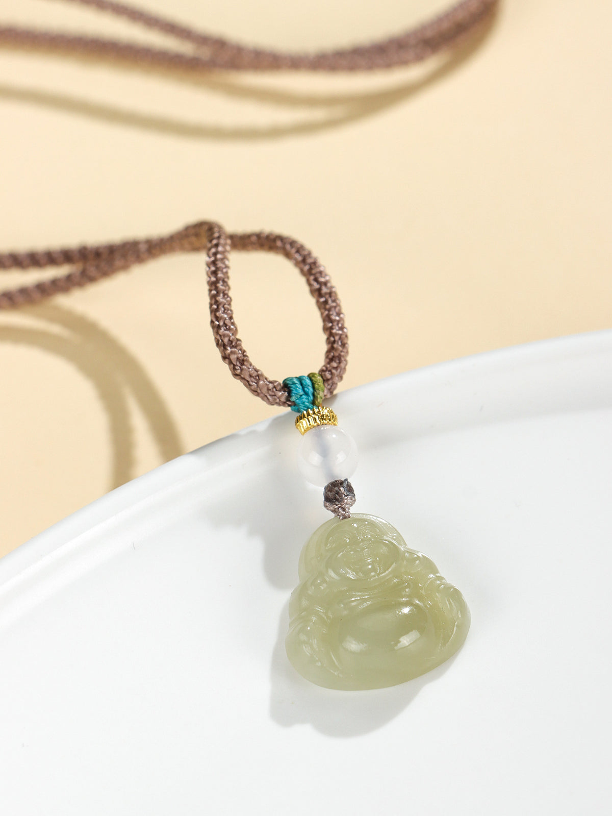 Hetian Jade Pixiu Ruyi Lock Pendant Necklace