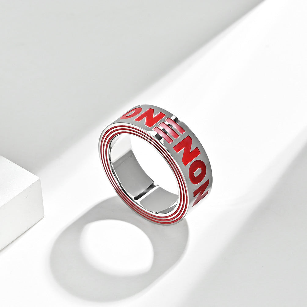 Hip Hop Hiphop High-Gloss Mirror Gold-Plated Ring for Men