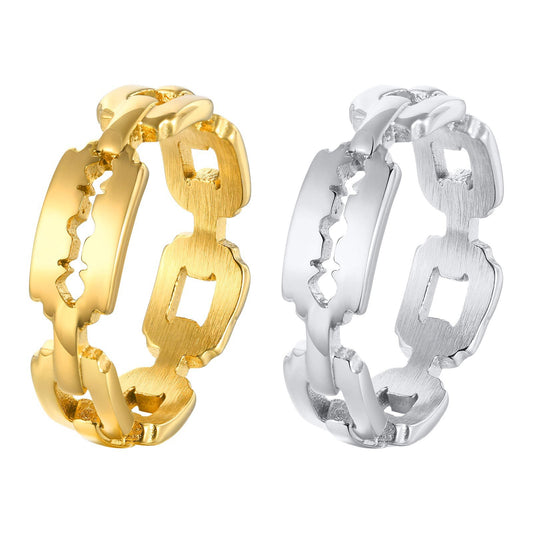 Stainless Steel Personalized Chain Ring For Men Size 7 12