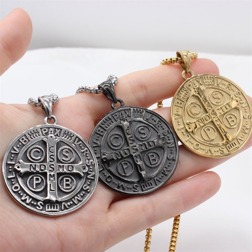 Stainless Steel Cross Pendant Unisex Protection Statement CPBS Punk Street Style Planderful
