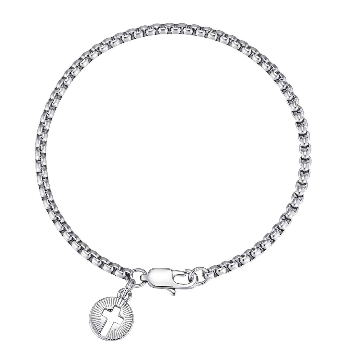 Cross Pearl Stainless Steel Bracelet