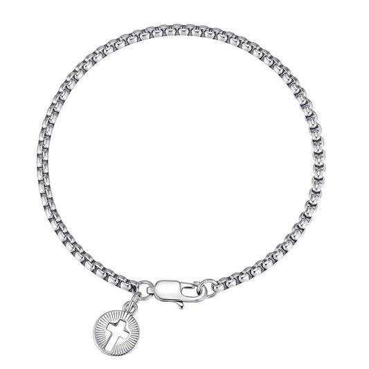 Cross Pearl Stainless Steel Bracelet