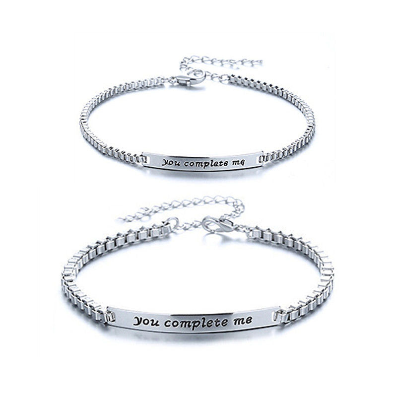 Planderful Jewelry Steel Couple Bracelet Unisex Gift