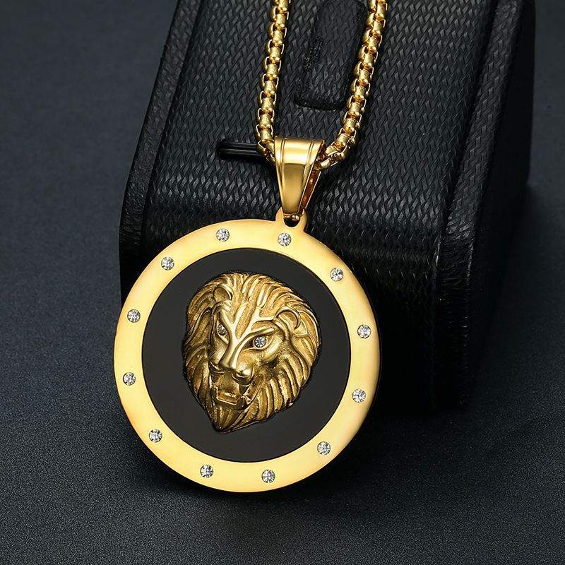 Zircon Necklace – Statement Hip Hop Lion Head