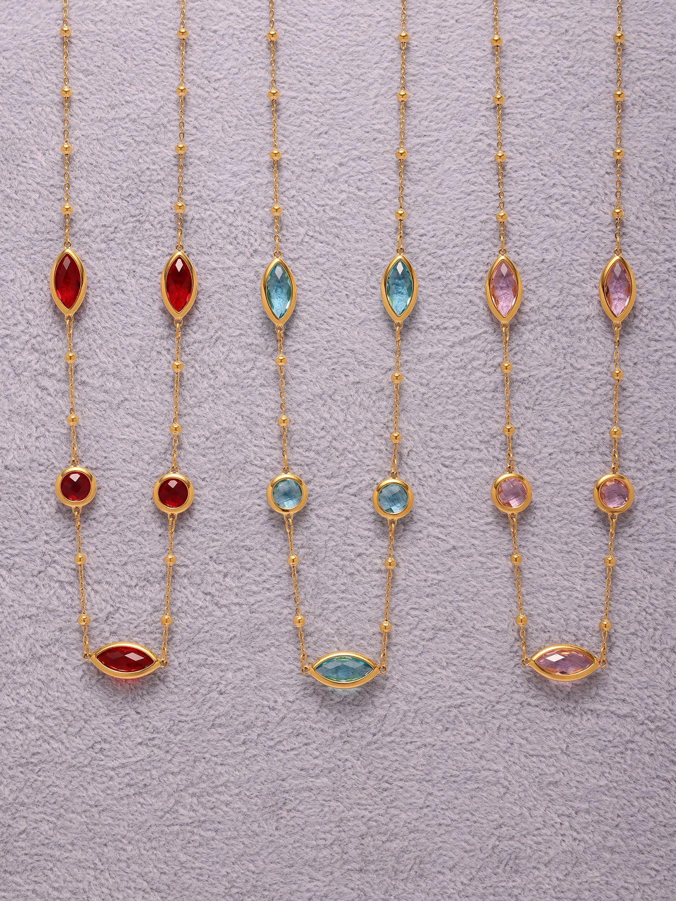 Planderful Glass Ball Necklace Women Stainless Steel Lux