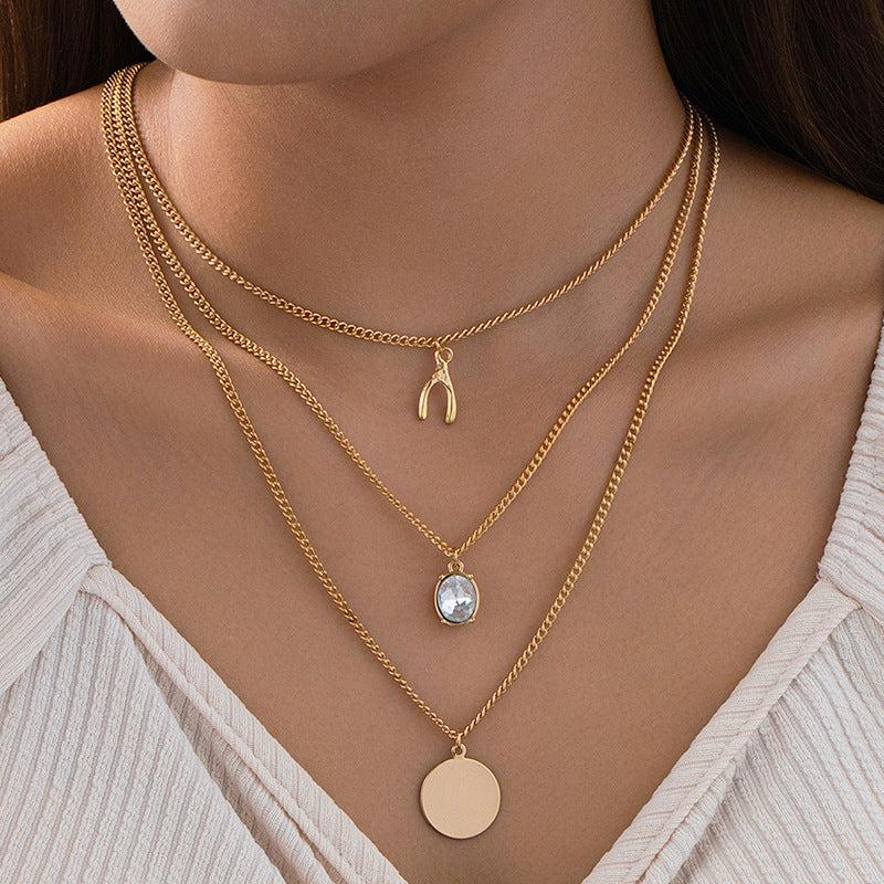 Planderful Vienna Verve Necklace – Fashionable Three Layer Metal Design