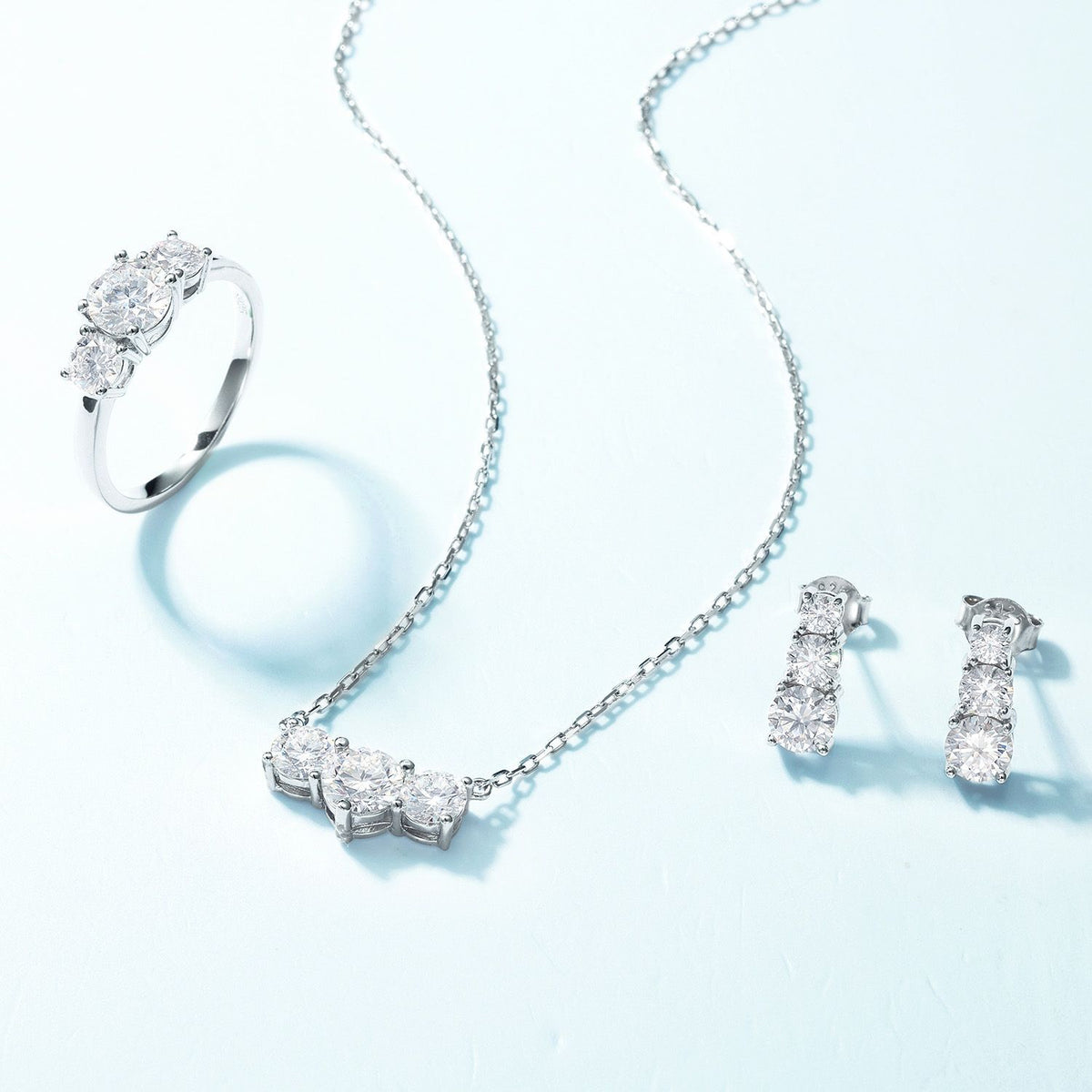 S925 Sterling Silver Moissanite Signature Jewelry Collection