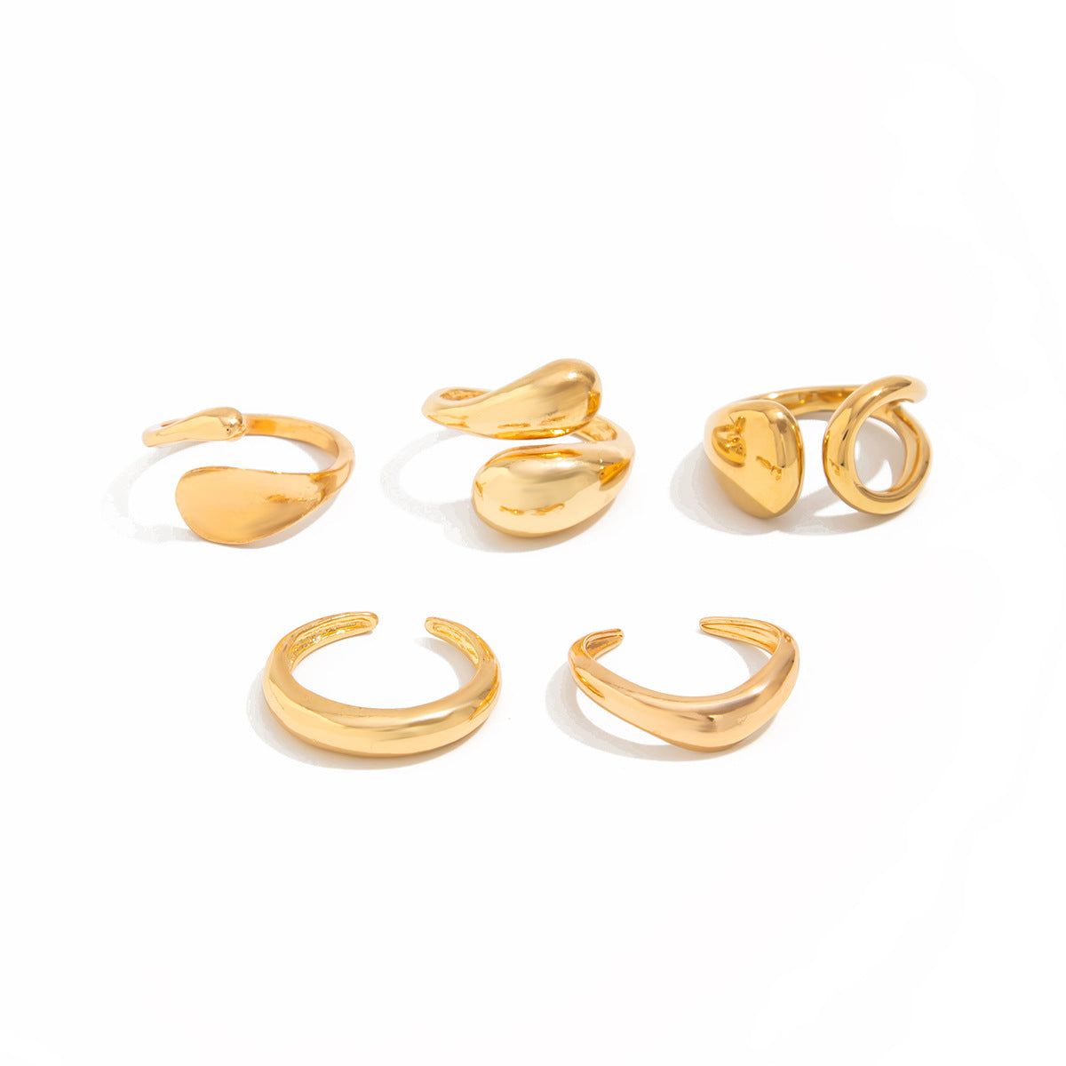 Planderful Vienna Verve Hug Ring For Women Geometric Opening Statement Jewelry Elegant Gift Idea