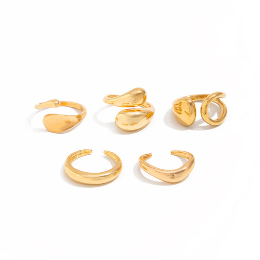 Planderful Vienna Verve Hug Ring For Women Geometric Opening Statement Jewelry Elegant Gift Idea