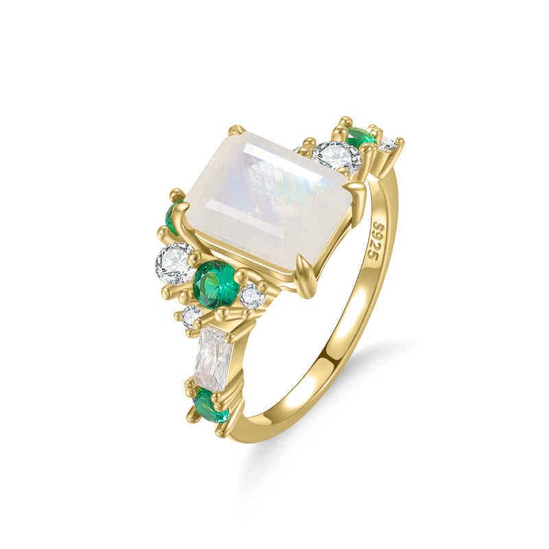 3.0 Carat Square Ring S925 Sterling Silver Moissanite Design