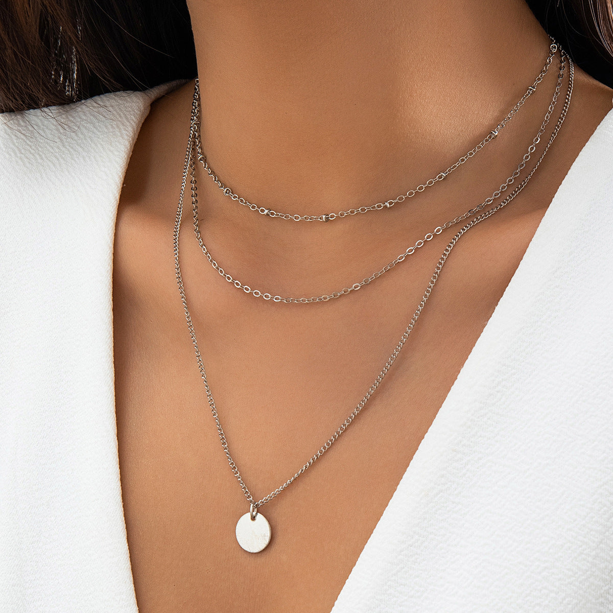 European and American Cross-border Classic Rhinestone Pendant Necklace with Imitation Pearls and Tassels