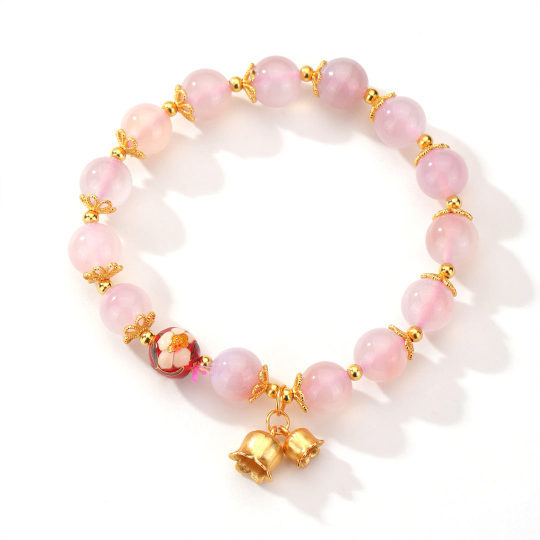 Vintage Pink 925 Sterling Silver Women's Bracelet