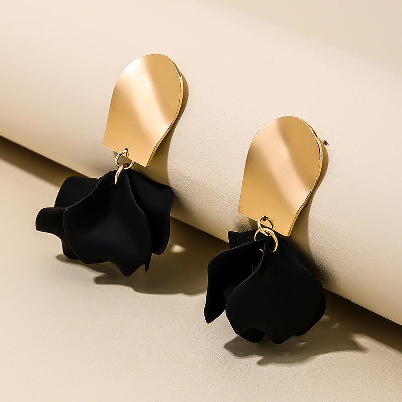 Exaggerated Petal Tassel Earrings - Vienna Verve Collection