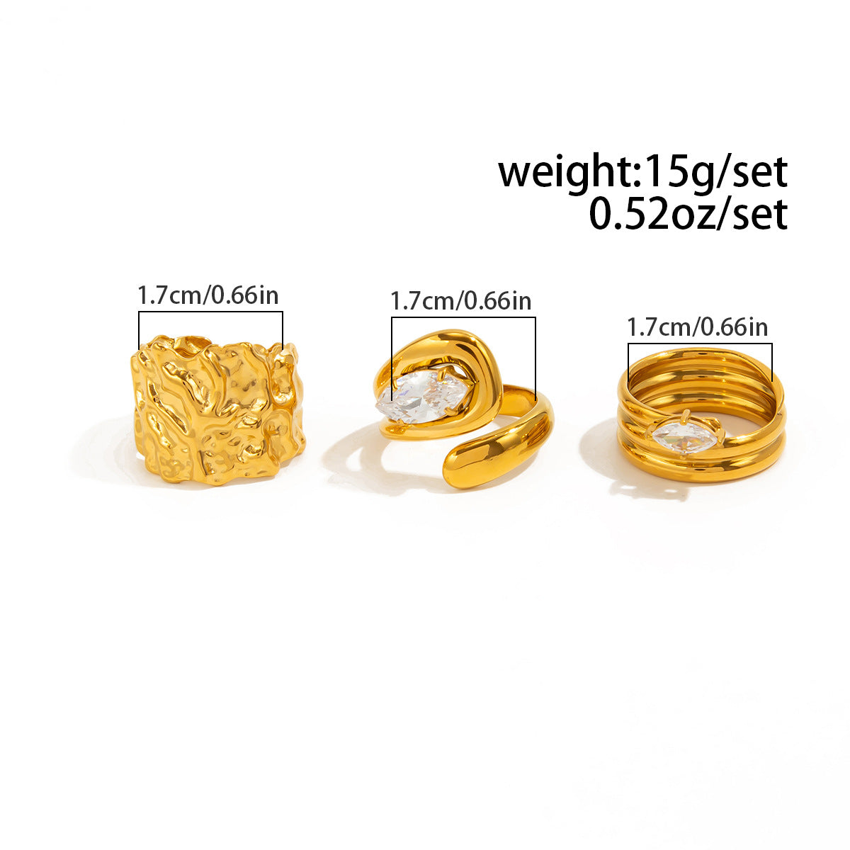Planderful Vienna Verve Open Joint Ring For Women With Zircon Accent Minimalist Statement Jewelry