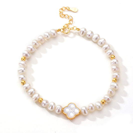 Clover Moon 925 Sterling Silver Bracelet
